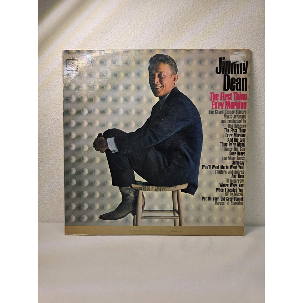 Vintage 1965 Jimmy Dean The First Thing Evry Morning LP Record, Columbia